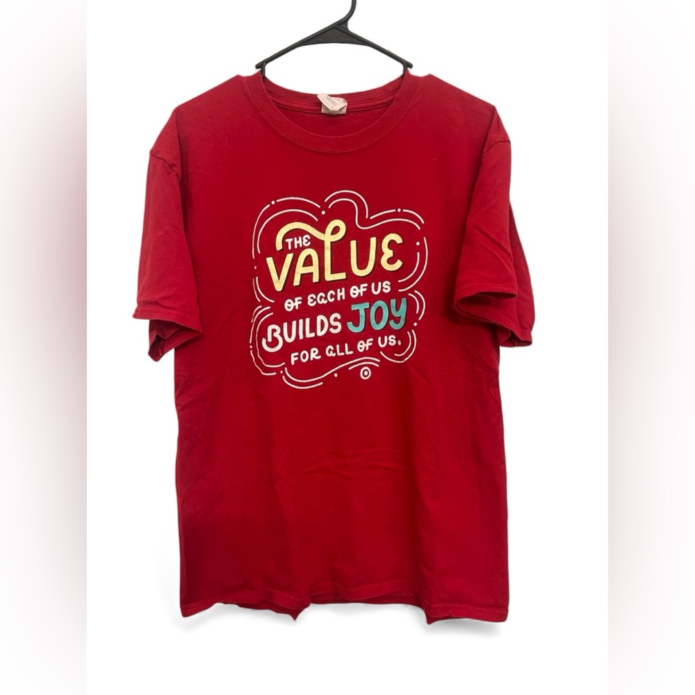 Port and Company Red Joyful Graphic Tee